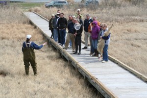 A group learns about life in the marsh