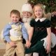 Santa with a young boy and girl 2016.