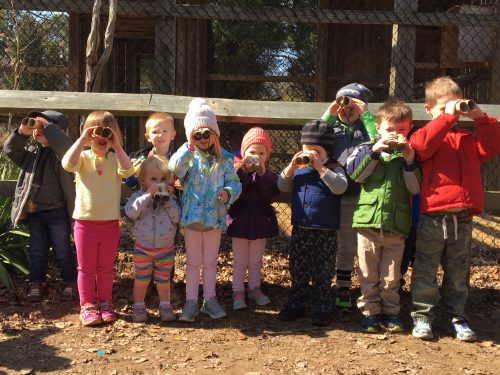 toddlers at CBEC looking through goggles